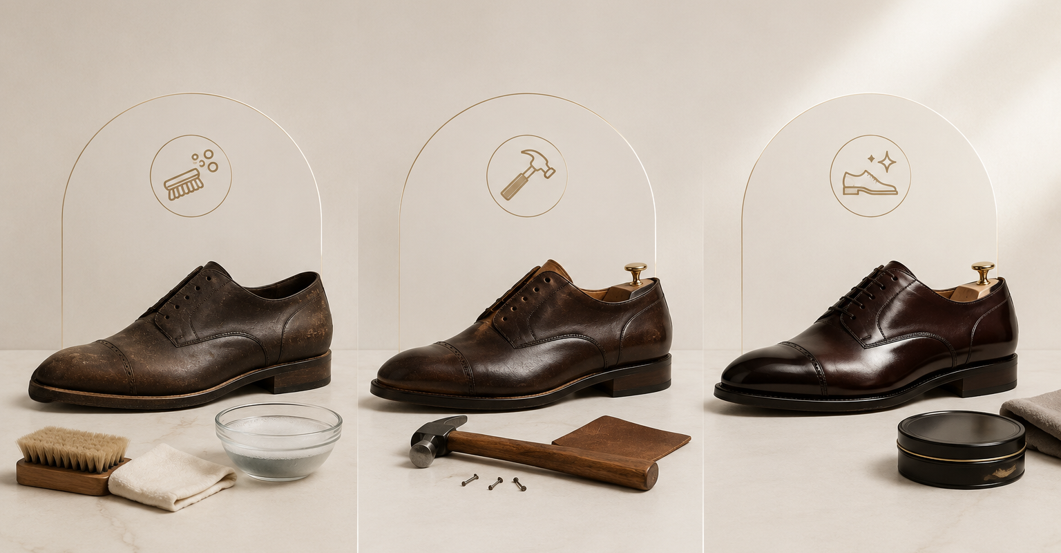 Premium sneaker restoration and leather revival studio, Calicut